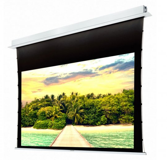 Grandview RLF-MIR 135\" Recessed Ceiling Tab-Tension Motorized Projector Screen 16:9