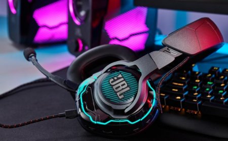 Description image for JBL QUANTUM ONE Over-ear Wired Pro Gaming Over-ear Wired Gaming Headset w/ RGB Lighting BL