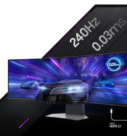 Description image for Samsung LS49CG954SNXZA 49-Inch Odyssey OLED G9 DQHD 240Hz 0.03m Curved Gaming Monitor