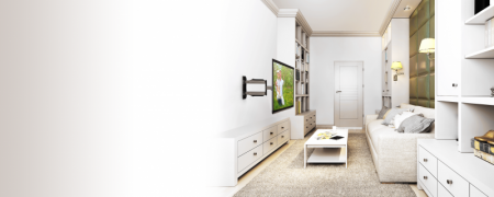 Description image for Kanto M300W Full Motion Mount Small/Medium for 26-55 Inch TV's WHITE