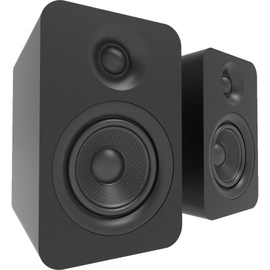 Kanto YU Passive 4\" Bookshelf Speakers with 1\" Silk Dome Tweeter (Pair) BLACK - Open Box