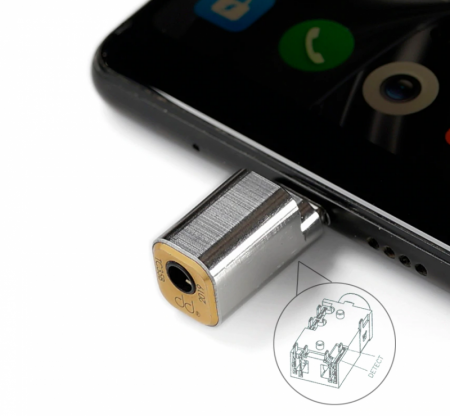 Description image for ddHiFi TC35B Android/Macbook/Chromebook/Tablet w USB Type C to 3.5 Female Connector