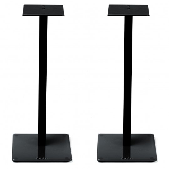 NorStone Esse 23.6\" Metal Speaker Stand w/ Wire Management & Tempered Glass Base BLACK