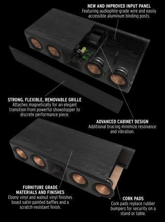 Description image for Klipsch RP504CB II Quad 5.25" Center Channel Speaker Ebony BLACK