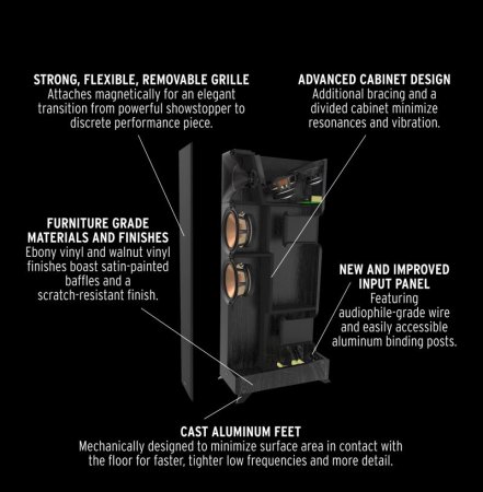 Description image for Klipsch RP-8060FA II 8" Dolby Atmos Floorstanding Speaker BLACK