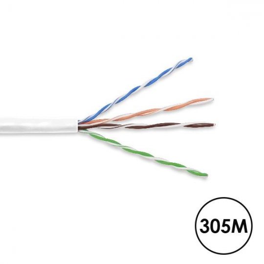 Omage CAT5e Data Cable 100ft Pull out Box (305M) WHITE