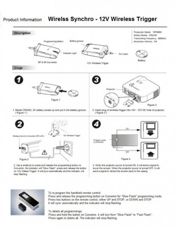 Description image for Grandview Wireless Synchro 12V Wireless Transmitter