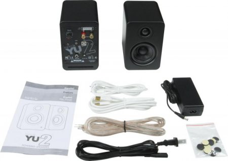 Description image for Kanto YU2 Powered Desktop Speakers GLOSS BLACK - Open Box