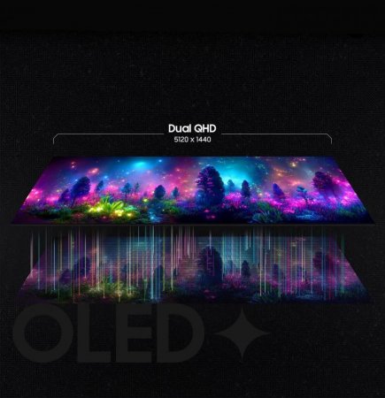 Description image for Samsung LS49DG912SNXZA — 49" Odyssey G9 DQHD Curved Gaming Monitor, 240Hz, 1ms, HDR10