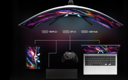 Description image for Samsung LS57CG952NNXZA 57-Inch Odyssey Neo G9 DQHD Mini-LED 240 Curved Gaming Monitor