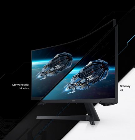 Description image for Samsung LC34G55TWWNXZA 34-Inch Odyssey G5 WQHD 165Hz 1ms Curved Gaming Monitor