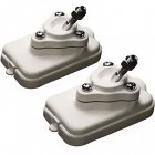 MacroMount Swivel Mount for Speakers with 3/8\" - 16 Threaded Mount Inserts (Pair) WHITE