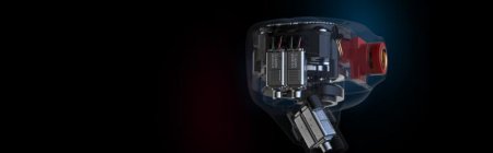 Description image for FiiO FH9 1 Dynamic 6 Balanced Armature Driver IEMs TITANIUM