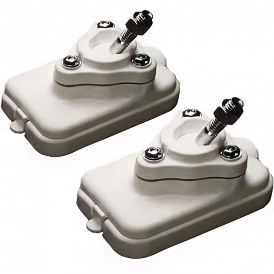 MacroMount Swivel Mount for Speakers with 3/8\" - 16 Threaded Mount Inserts (Pair) WHITE