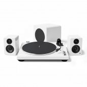 Kanto YU2 Speakers SUB6 Subwoofer and OB13 Turntable All-In-One Package WHITE