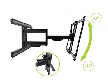 Description image for Kanto PMX680 Pro Series Full Motion Wall Mount for 39"-82" TVs BLACK
