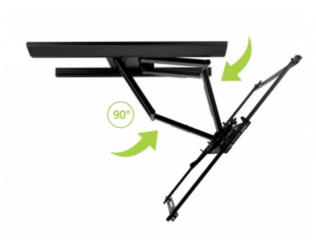 Description image for Kanto PMX680 Pro Series Full Motion Wall Mount for 39"-82" TVs BLACK