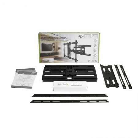 Description image for Kanto PDX650 Full Motion Wall Mount for 37-75 inch Displays BLACK