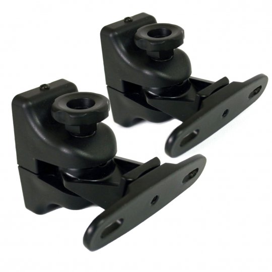 B-Tech BT332 Universal Swivel Wall Mounts for Speakers w 1/4\" Compatibility (Pair) BLACK