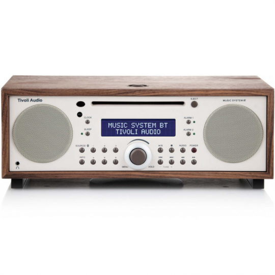 Tivoli Audio HI-FI Music System AM/FM Aux-In w Bluetooth, CD Player & Clock Radio WALNUT -