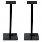 NorStone Esse 23.6\" Metal Speaker Stand w/ Wire Management & Tempered Glass Base BLACK