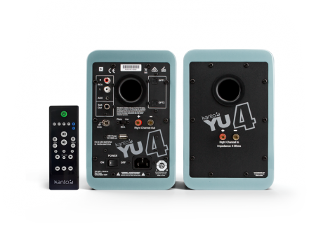 Description image for Kanto YU4GR 70W (RMS Power) Powered Speakers w Bluetooth & Preamp GLOSS RED - Open Box