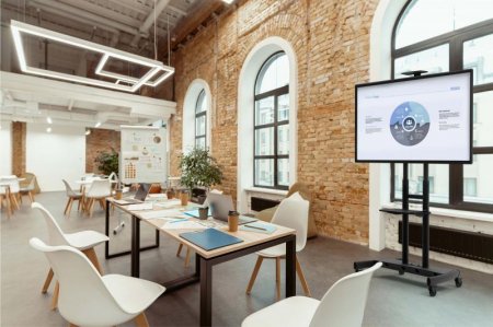 Description image for Kanto MTM86PL Height Adjustable Rolling Cart for 55"-86" TVs BLACK