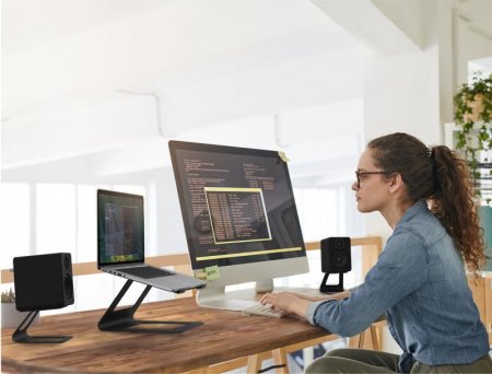 Description image for Kanto LE1 Ergonomic Universal Riser Laptop Stand BLACK