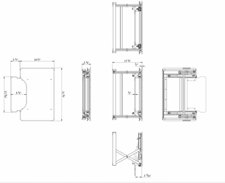 Description image for Rocelco EADR2 Sit Stand Desk Riser