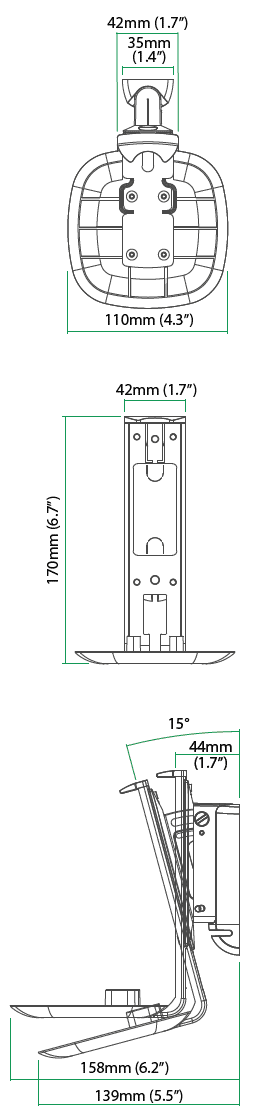 Description image for Flexson FLXS1WM1021 Wall Mount for Sonos ONE BLACK (Single)