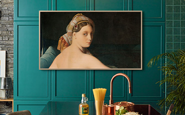 Description image for Samsung QN32LS03BBFXZC The Frame 32-Inch 1080p HD HDR QLED Tizen Smart TV [2022] BLACK