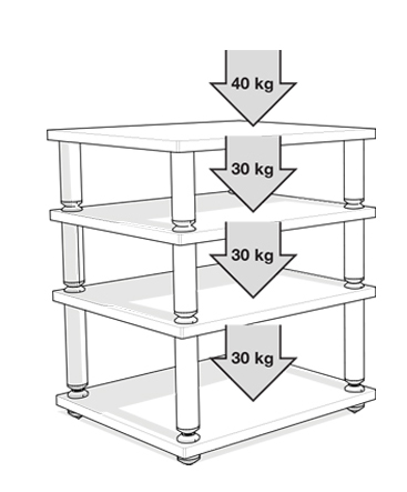 Description image for NorStone Stabbl Four BAMBOO Shelf Hi-Fi Audio Rack BAMBOO