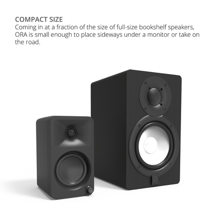 Description image for Kanto ORA 100W Powered Reference Desktop Speakers w Bluetooth (Pair) BLACK - Open Box