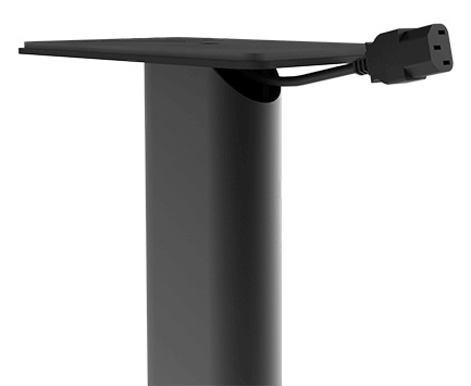 Description image for Kanto SP32PLW 32 inch Bookshelf Speaker Stands (Pair) WHITE